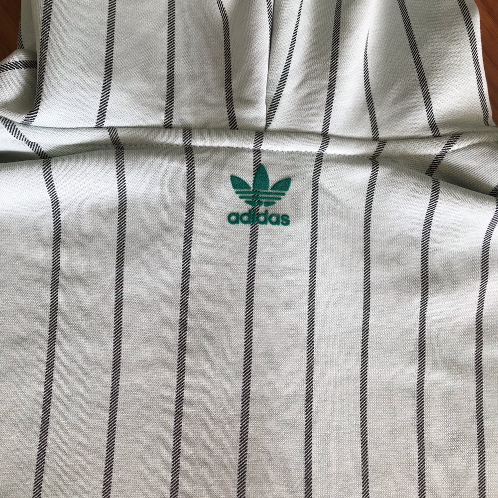Adidas Originals Teal Midriff Hoodie Sweater Size Large - Picture 4 of 6